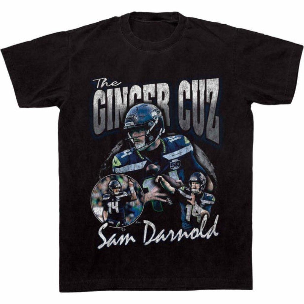 The Ginger Cuz Sam Darnold Bootleg Seattle Tee Seattle Football Throwback T170